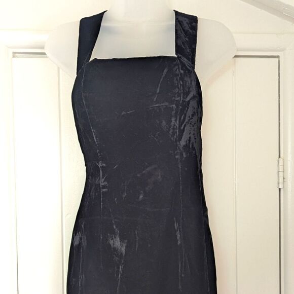 VTG Handmade Velvet Halter Dress Witchy Romantic Whimsigoth Fairy Grunge 2 4 - Picture 3 of 8